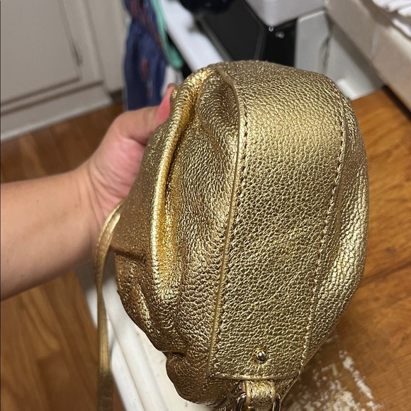kate spade Metallic Gold Pleated Crossbody Bag - Picture 6 of 10